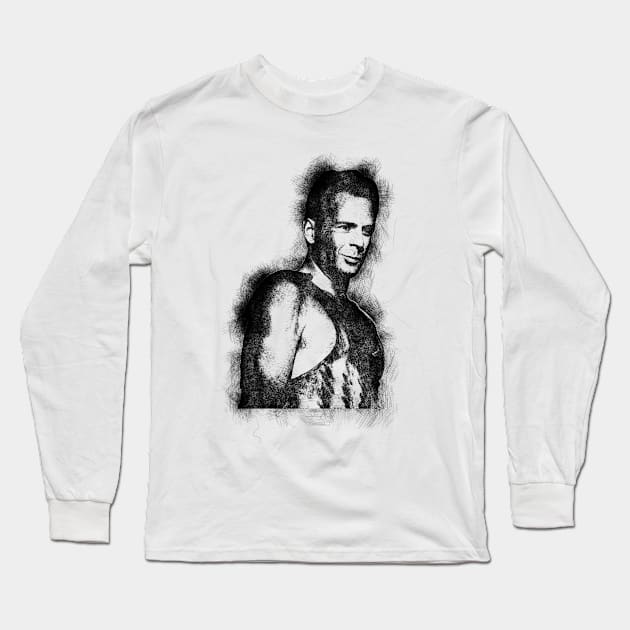 John Mcclane Long Sleeve T-Shirt by The Chambers